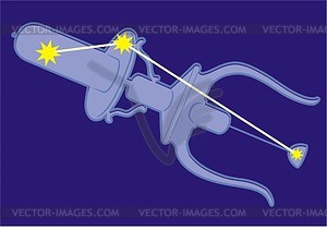 Constellation Antila - vector clipart