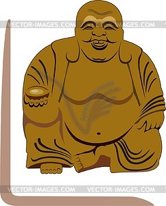 Hotei - Fat Buddha - vector clipart