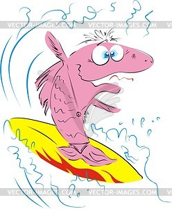 Fish on board - vector image