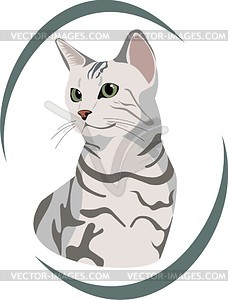 Кошка - векторный графический клипарт