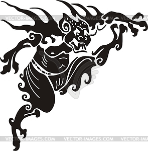 Chinese mythical monster - vector clipart