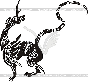 Мифическое существо из китайских мифов - изображение в векторе