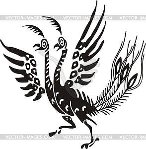 Chinese mythic bird - vector clipart