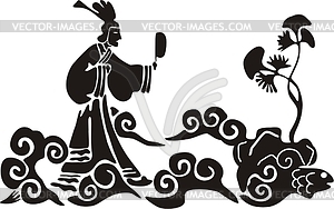 Chinese mythical fairy - vector clipart