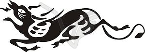 Chinese mythical winged bull - vector clipart