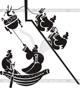 Chinese mythical design - vector clipart