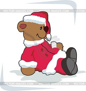 Christmas bear - vector clipart