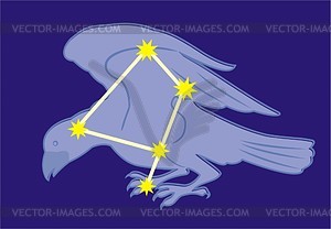Constellation Corvus - vector clipart