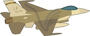 Fighter aircraft - vector clipart