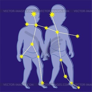 Constellation Gemini - vector clipart