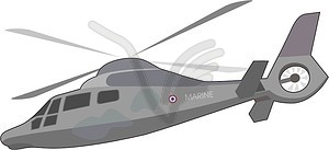 Военный вертолет - клипарт в векторе / векторное изображение