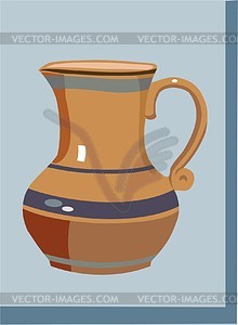 Earthenware jug - vector clipart