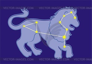 Constellation Leo - vector clipart