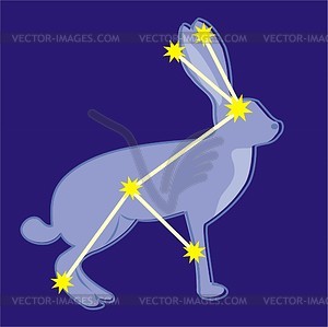 Constellation Lepus - vector clipart