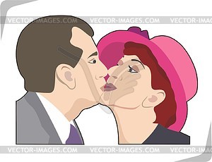 Влюбленные - векторный рисунок