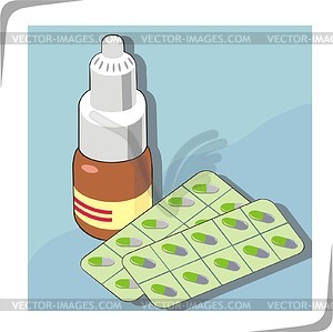 Лекарства - векторное изображение