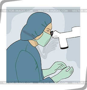 Microbiologist - vector clip art