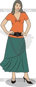 Fashion model - vector clip art