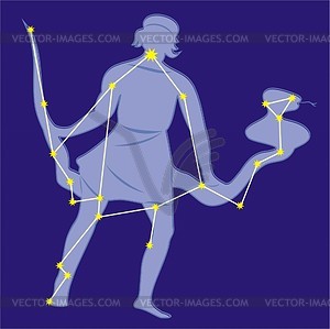 Constellation Ophiucus - vector clipart