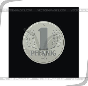 Pfennig - royalty-free vector image