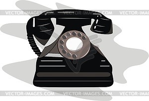 Black telephone - vector clipart