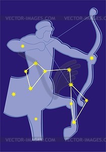 Constellation Saggitarius - vector clipart