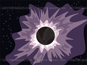 Solar eclipse - vector EPS clipart
