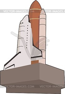 Космический ракетоноситель - векторная графика