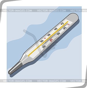 Mercury thermometer - vector clipart