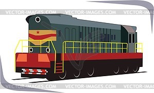 Diesel locomotive - vector clipart / vector image