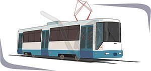 Трамвай - векторный дизайн