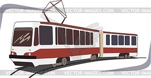 Трамвай - векторная графика