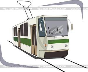 Трамвай - графика в векторном формате