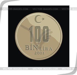 Turkish lira - vector clipart