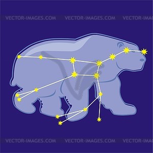 Constellation Ursa Major - vector clipart