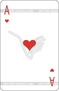 The ace of the hearts - vector clipart