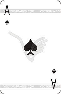 The ace of the spades - vector clipart