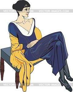 Anna Akhmatova - vector clipart