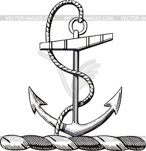 Anchor crest - vector clipart