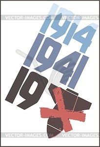 Soviet antiwar poster - vector image