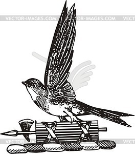 Crest bird with Fasces - vector clipart