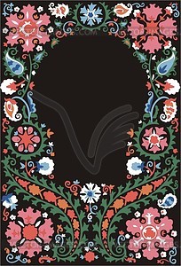 Floral frame - vector image