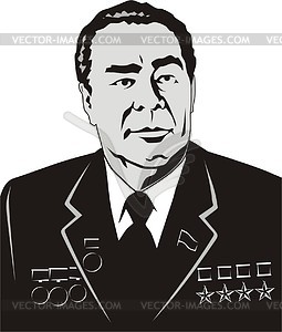 Leonid Brezhnev - vector image