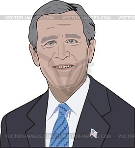 Джордж Буш - векторный клипарт