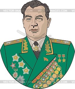 Vasily Chuikov - vector clipart