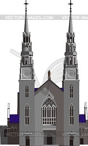 Catholic church - vector clipart