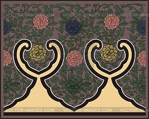 Chinese floral ornament - vector clip art