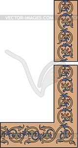 Ornamental corner design - vector clipart