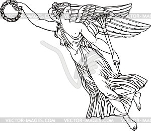 Angel as decorative corner - vector clipart