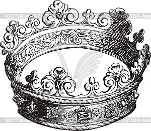 Constellation engraving Corona Borealis (the Northern Crown) - vector clipart